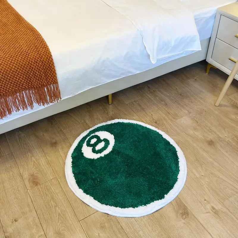 Green 8 Ball Plush Rug